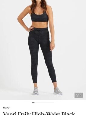 Vuori Black camouflage High-Waist Leggings